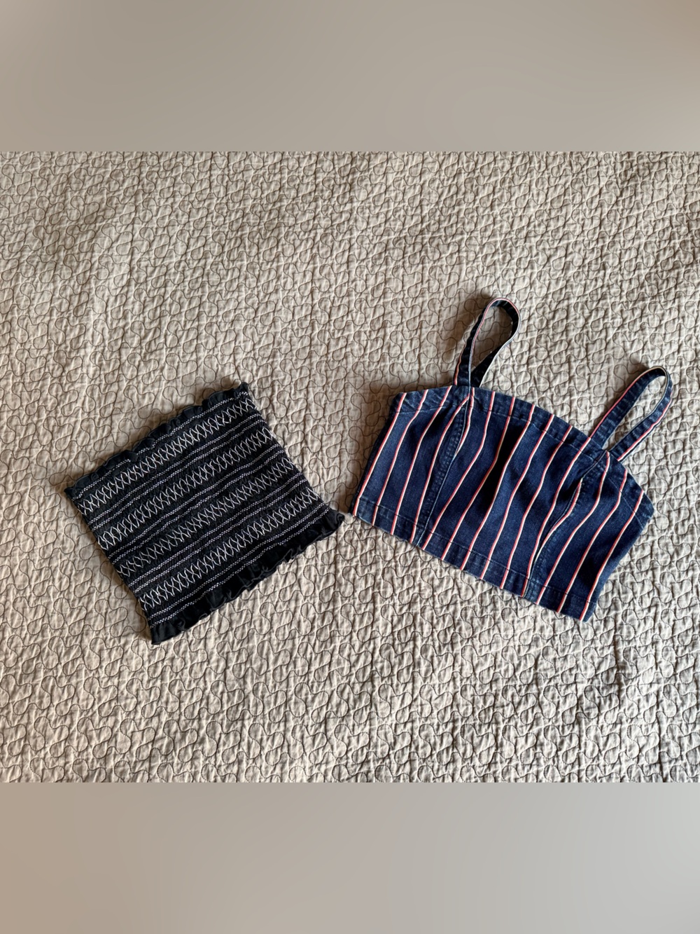 American Eagle Outfitters Tube Top & Dynamite Denim crop top